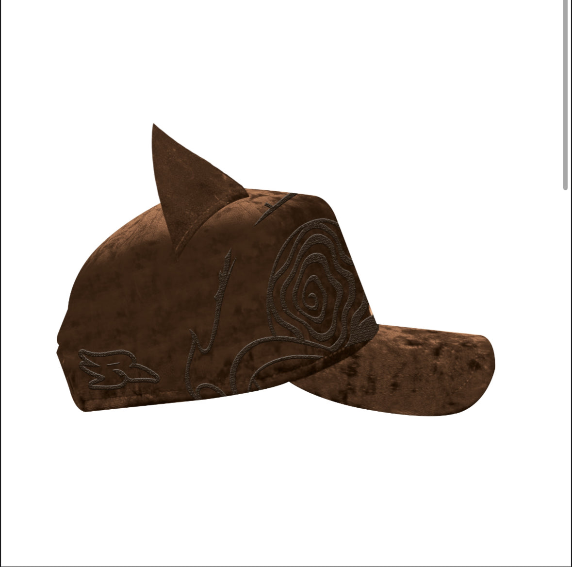 Cognac Velour Hat