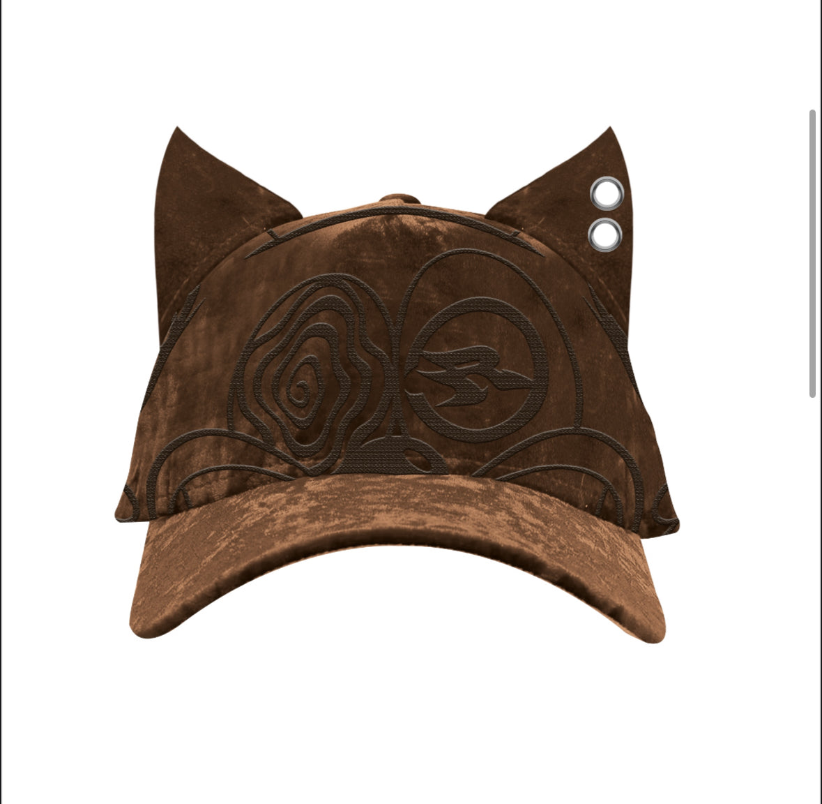 Cognac Velour Hat